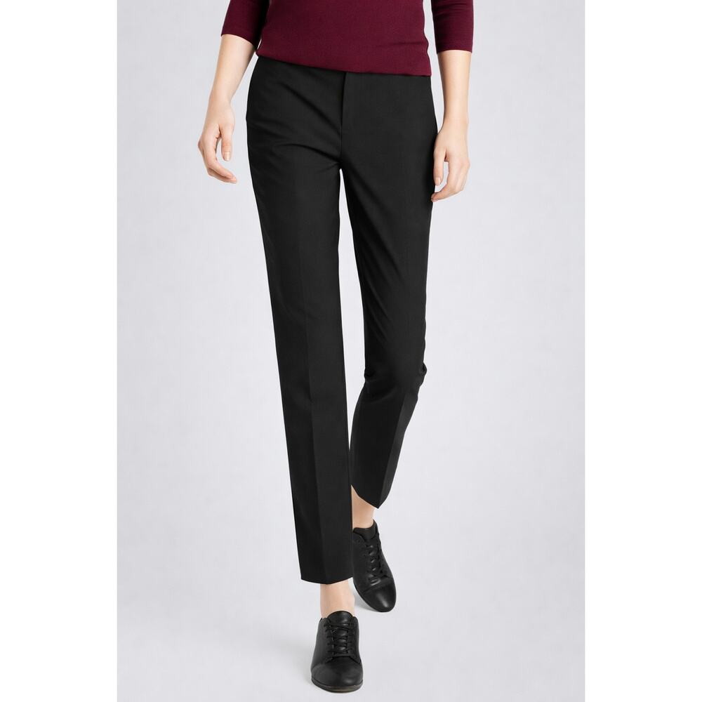 NWT Banana Republic Dress Pants Womens 8 Black Slim Straight Ankle Minimalist